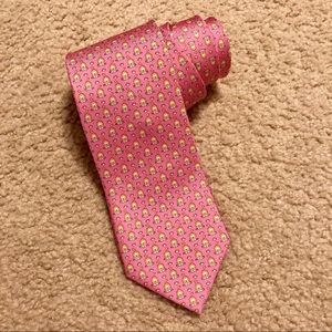Salvatore Ferragamo Pink Lion Silk Tie